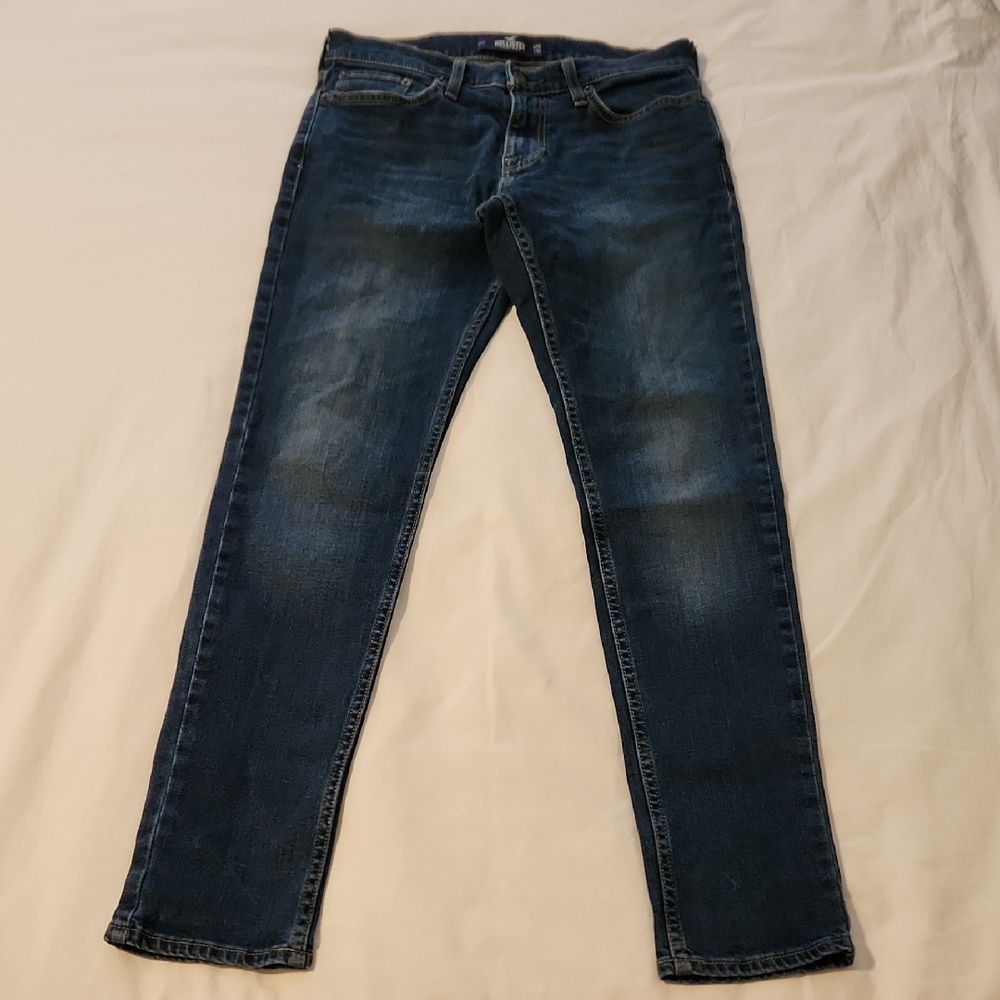 Hollister Men's Dark Blue Slim Jeans